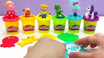 Learn Colors Play Doh Dolphin with Mermaid and Sea Animals Molds Surprise Toys Disney emoji Princess