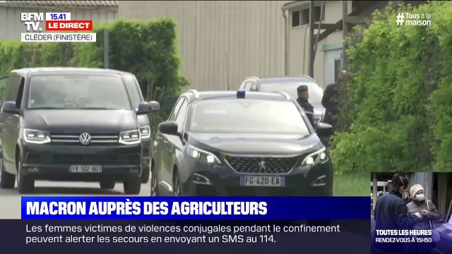 Emmanuel Macron est arrivé dans le Finistère pour rencontrer des agriculteurs