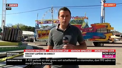 Annulation de la Foire du Trône: Le forain Vincent Lapère témoigne dans « Morandini Live » sur CNews et Non Stop People - VIDEO