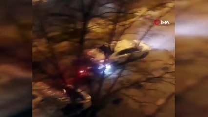 Trafikte tartıştığı motokuryeye çarpıp yerde böyle sürükledi