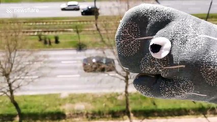 Man plays 'real-life' Pac-Man to pass time during coronavirus lockdown