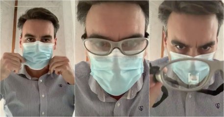 Médico ensina truque para não embaciar os óculos quando usa máscara