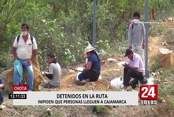 Ciudadanos que intentan llegar a Cajamarca son impedidos de continuar su camino