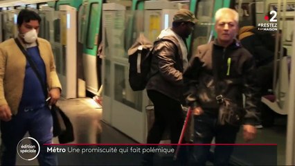Coronavirus : la ligne 13 du métro parisien bondée malgré le confinement