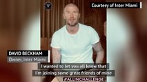 Beckham announces his involvement in the 'All In Challenge'