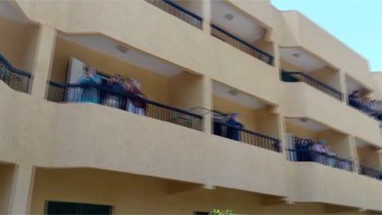 احتفال المدينة الجامعية بـ"طنطا" بخروج 6 حالات من الحجر الصحي