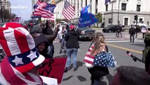 Protesters in Albany demand New York Governor Cuomo end the coronavirus lockdown