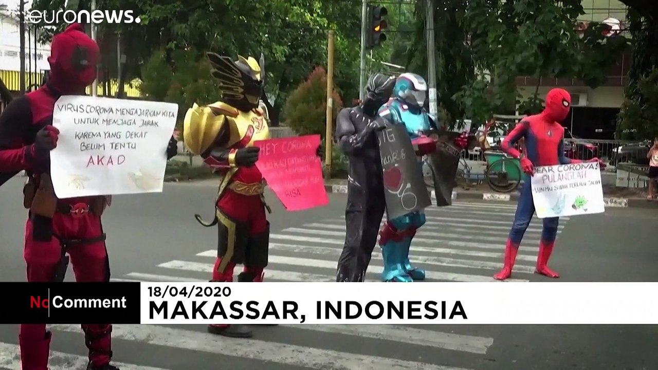 Superhelden warnen vor Coronavirus