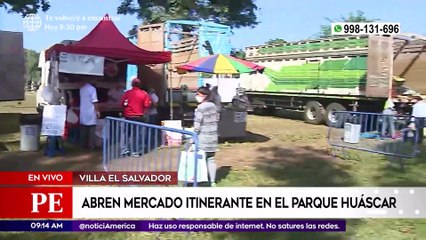 Primera Edición: Abrieron mercado itinerante en el Parque Huáscar