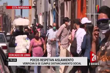 Cercado de Lima: pocas personas respetan el aislamiento social