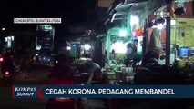 Cegah Penyebaran Covid-19, Pedagang Bandel Di Gunungsitoli Disemprot Air