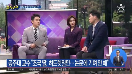 공주대 교수 “조국 딸, 허드렛일만…논문에 기여 안 해”