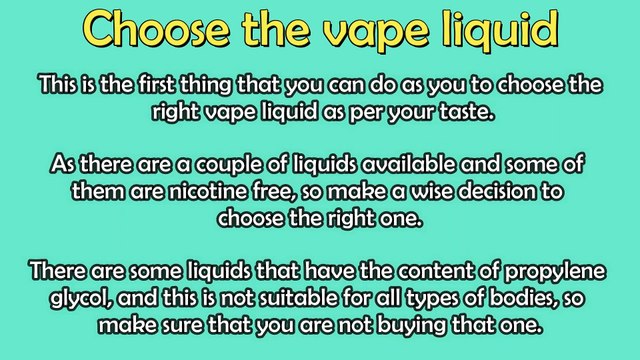 How to choose the right vape liquid as per your taste