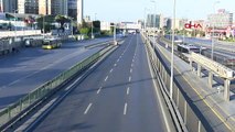 İstanbul’da yasağın ilk sabahında duraklar ve yollar boş kaldı