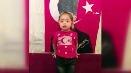 Down sendromlu Melek’ten 23 Nisan mesajı