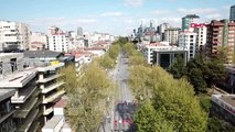 BAĞDAT CADDESİ SOKAĞA ÇIKMA YASAĞININ ARDINDAN HAVADAN GÖRÜNTÜLENDİ