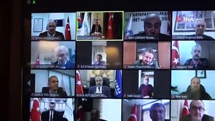 Oda ve borsa başkanları video konferansla bir araya geldi