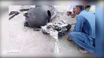 بقايا الصاروخ الذي أطلقه الحرس الثوري على انه يحمل قمر صناعي باقليم بلوشستان في إيران