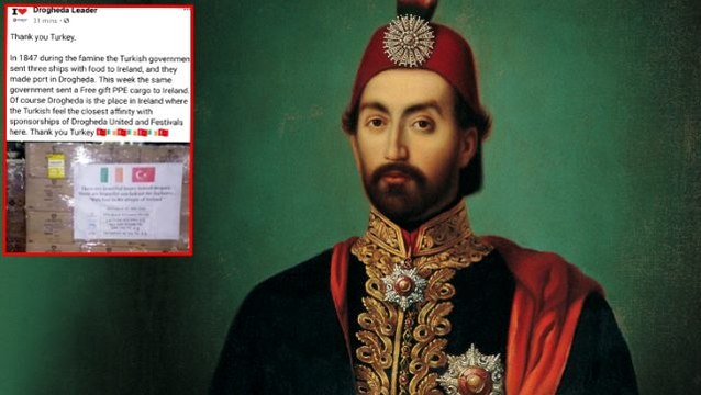 İrlanda takımı, koruyucu ekipman yardımı için Osmanlıyı hatırlatarak Türkiye'ye teşekkür etti