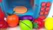 Wooden Toys Ice Cream Microwave Fruits and Vegetables Toy Velcro Cutting Surprise Toys Fun for Kids