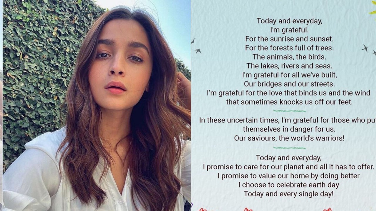 Alia Bhatt Too EMOTIONAL poem on Earth Day will Make you feel for Mother Earth
