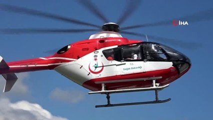 - Yaşlı adam ambulans helikopterle hastaneye yetiştirildi