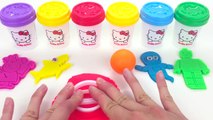 Learn Colors Hello Kitty Dough Peppa Pig LEGO Astronaut Rocket Molds Surprise Toys Nursery Rhymes