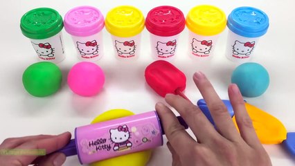 Download Video: Learn Colors Hello Kitty Dough with Ice Cream Fruit Molds and Surprise Toys PJ Masks Kinder