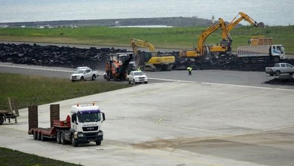 Trabzon Havalimanı pisti uçuşlara kapatılarak onarıma alındı