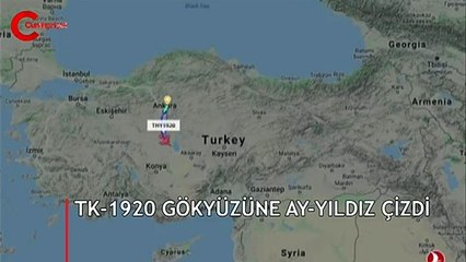 TK-1920 Gökyüzünde ay-yıldız çizdi