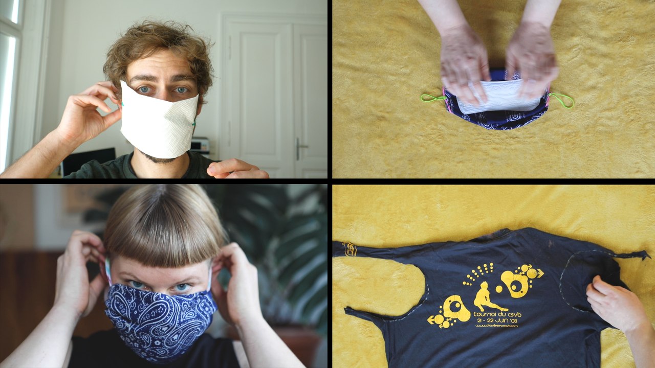 Schutzmasken basteln ohne Naht: 3 Varianten