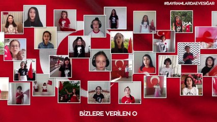 Çocuklardan evden 23 Nisan klibi