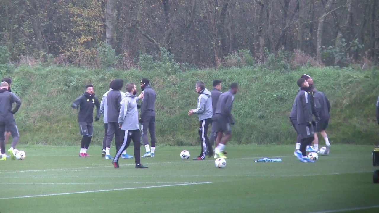 Manchester Utd training pre Partizan