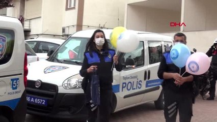 Polislerden şehit meslektaşlarının çocuklarına 23 Nisan sürprizi