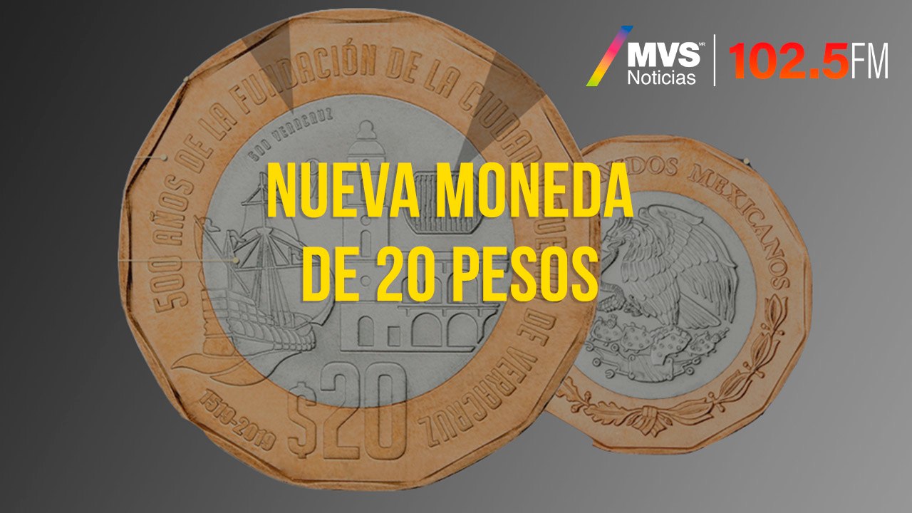 Nueva moneda de 20 pesos