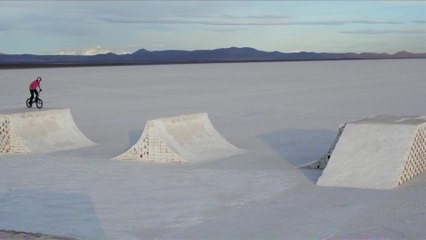 Dhers shows skill at world's first BMX salt park