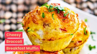 Cheesy Broccoli Breakfast Muffin - broccoli and cheese breakfast muffins