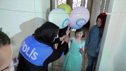 Şehit polis çocuklarına 23 Nisan sürprizi