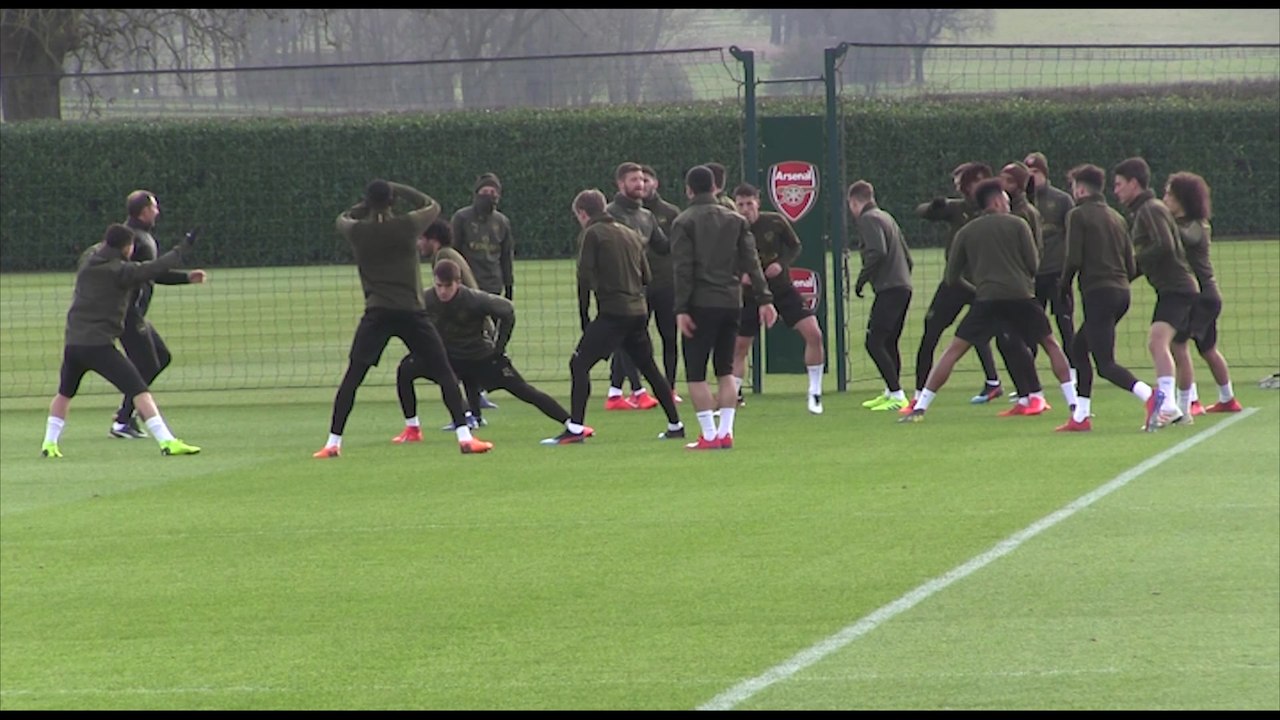 Arsenal training pre Bate Borisov
