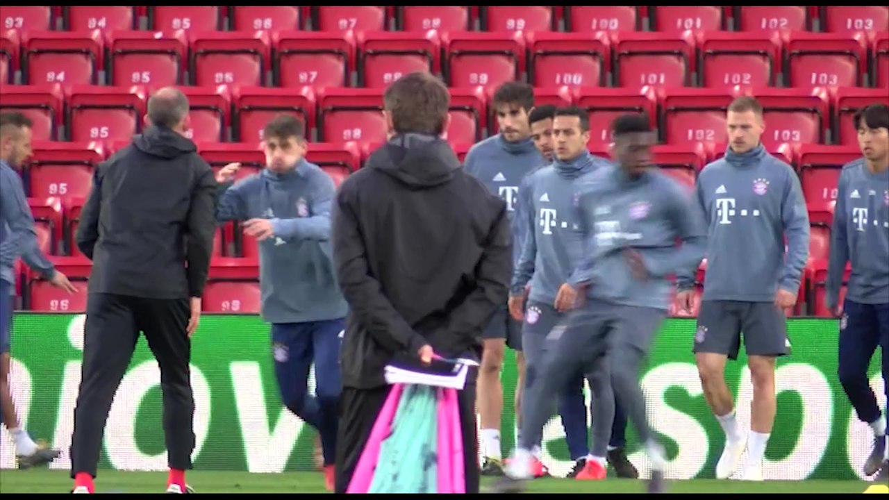 Bayern Munich training pre Liverpool