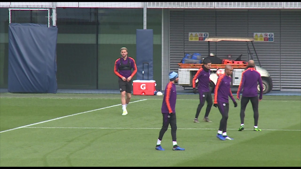 Manchester City training pre Tottenham