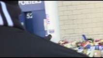 Leicester players arrive to pay tribute to owner