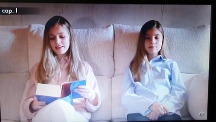 Lectura del Don Quijote de la princesa Leonor y la infanta Sofía