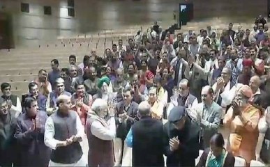 दो राज्यों में जीत के बाद बीजेपी के संसदीय दल की पहली बैठक