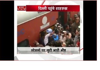 'रईस' के प्रमोशन के लिए शाहरूख खान दिल्ली पहुंचे