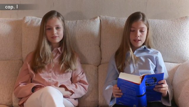 La Princesa Leonor y la Infanta Sofía participan en la lectura del Quijote
