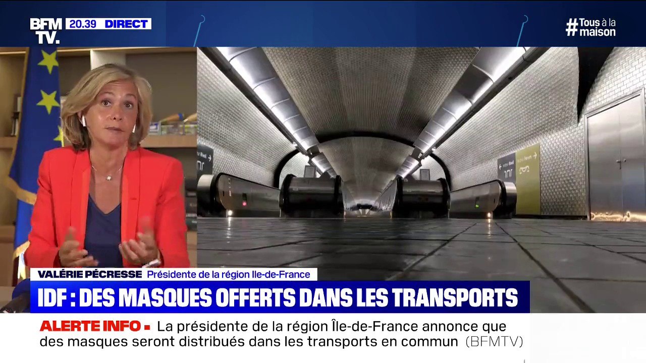 Valérie Pécresse sur les transports: "Tous les voyageurs auront des masques donnés par la région"