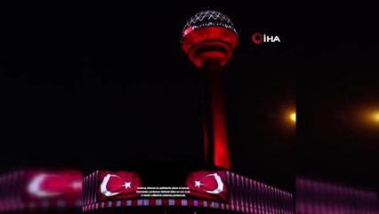 - Atakule 23 Nisan Ulusal Egemenlik ve Çocuk bayramı nedeniyle aydınlatıldı