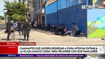 Primera Edición: Caminantes intentaron entrar a La Plaza Manco Cápac