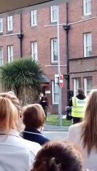 Joe McElderry entertains staff at South Tyneside Hospital